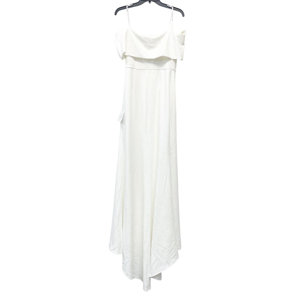 Lulus‎ Womens Exceptional Romance White Off the Shoulder Mermaid Maxi Dress XL - Picture 3 of 13